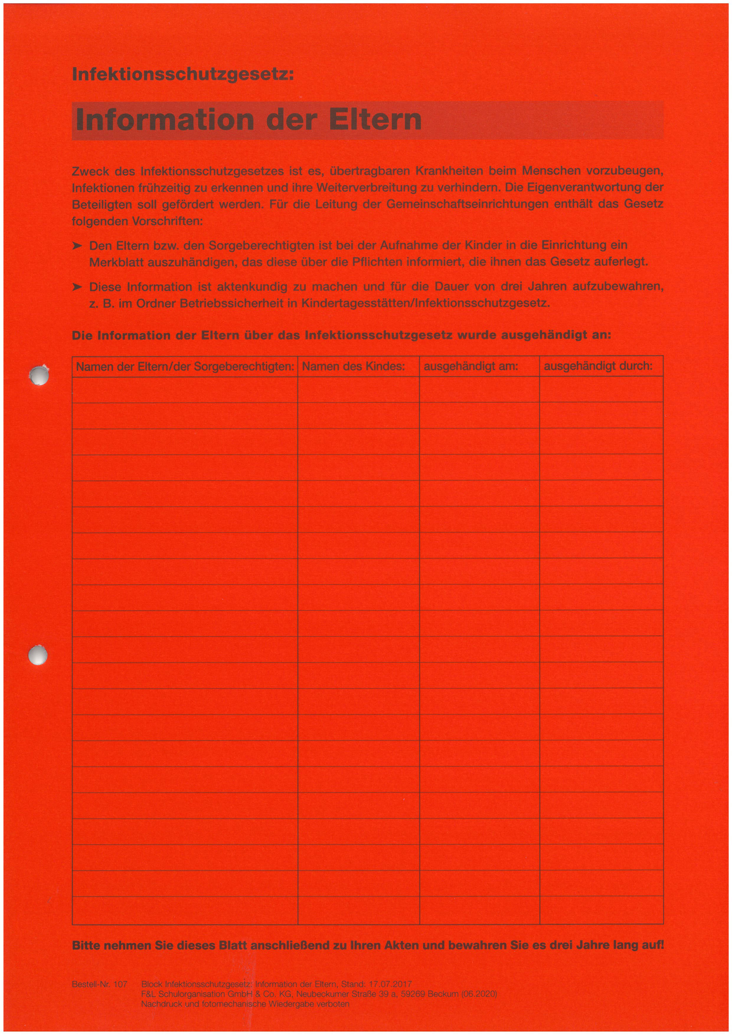Information Eltern Infektionsschutzgesetz