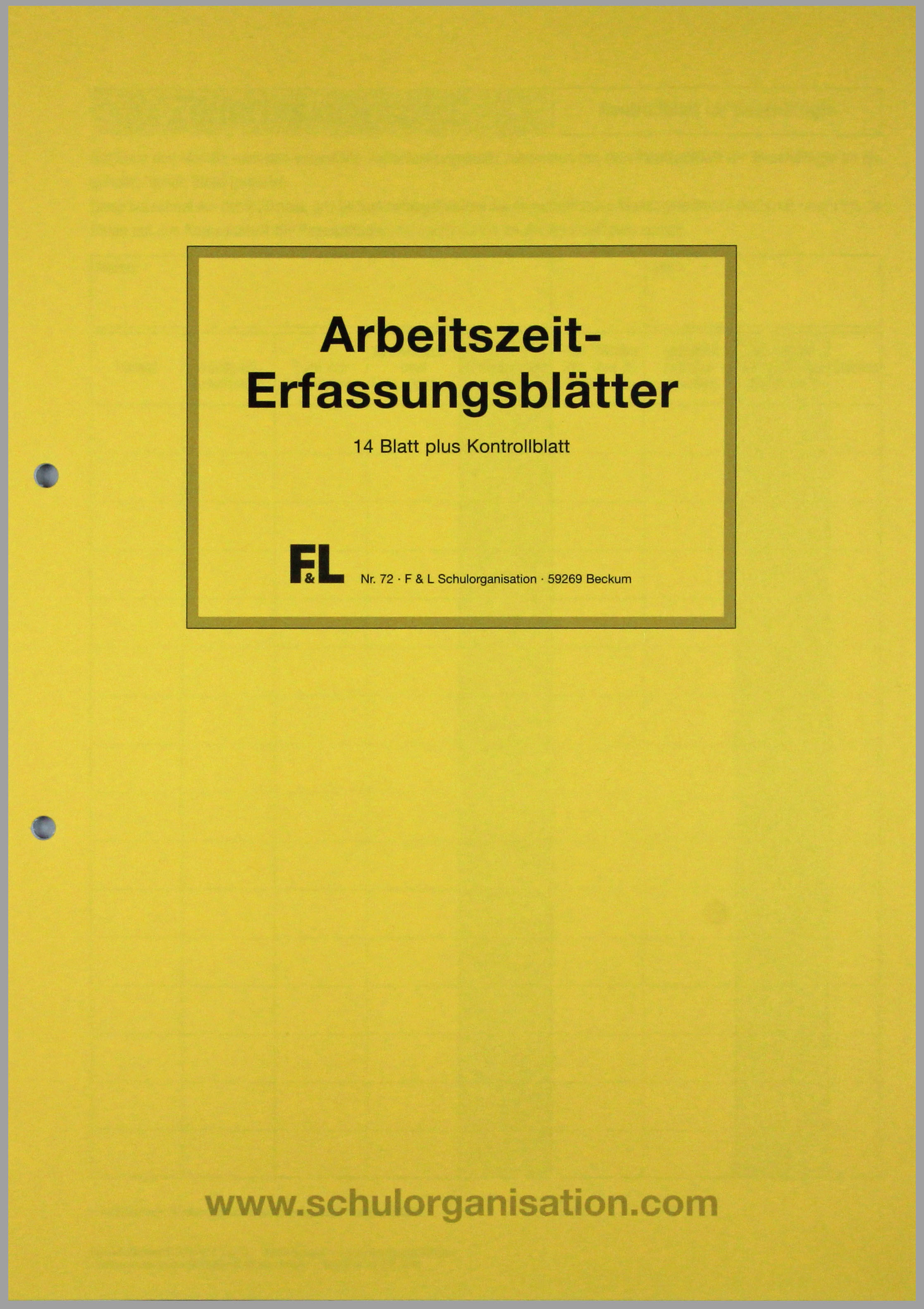 Arbeitszeiterfassung Kita Kontrollblatt