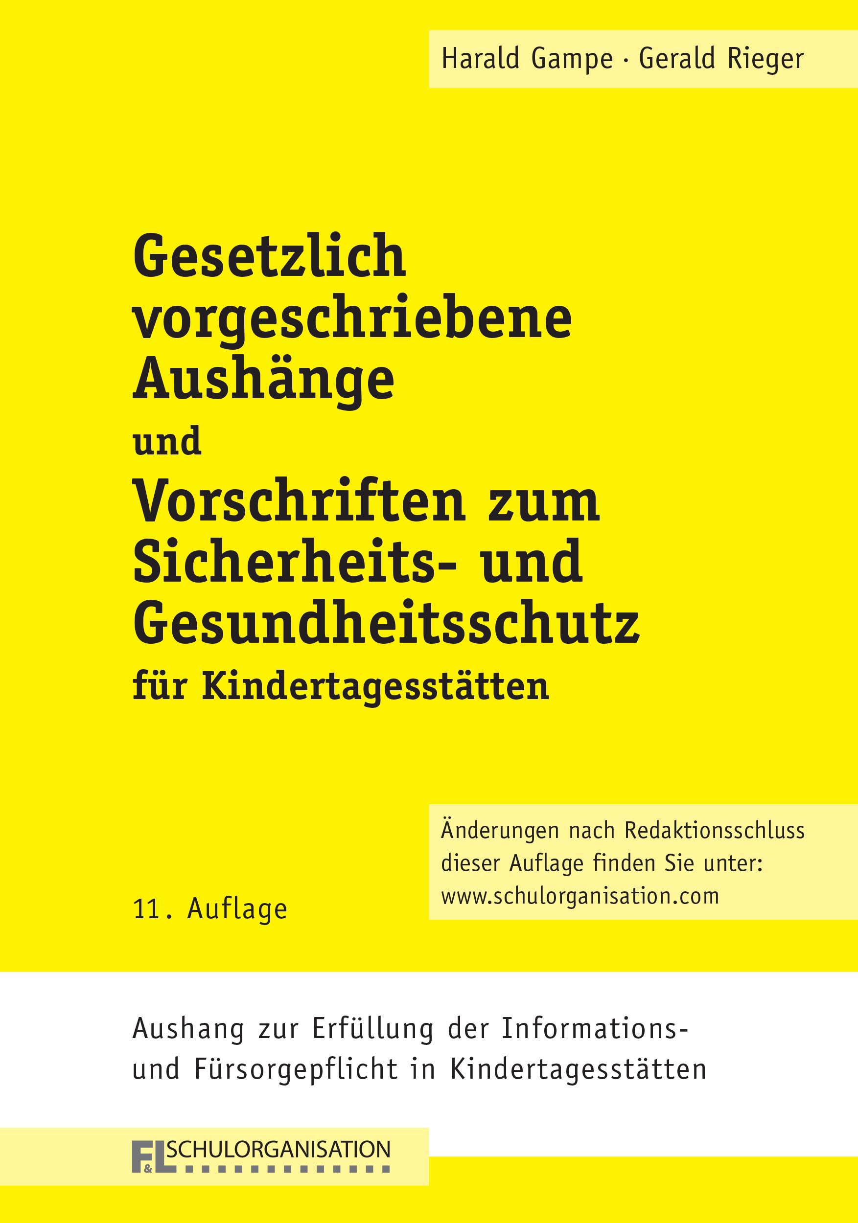 Gesetzlich vorgeschriebene Aushänge Kindertagesstätten