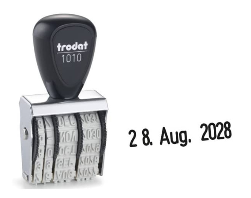 Datumstempel Bürostempel Tagesdatum Handstempel