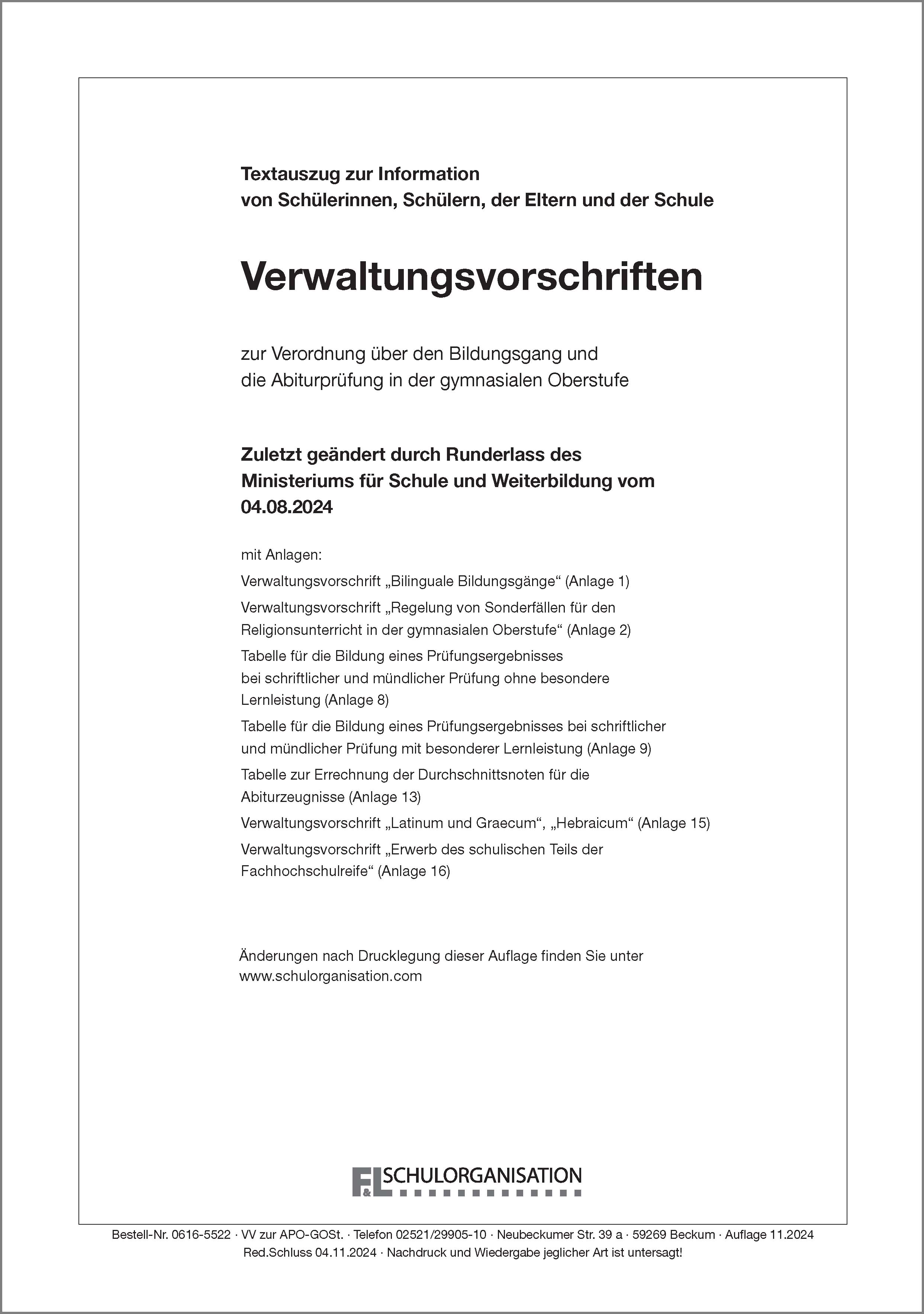 AP GOSt NRW Verwaltungsvorschriften