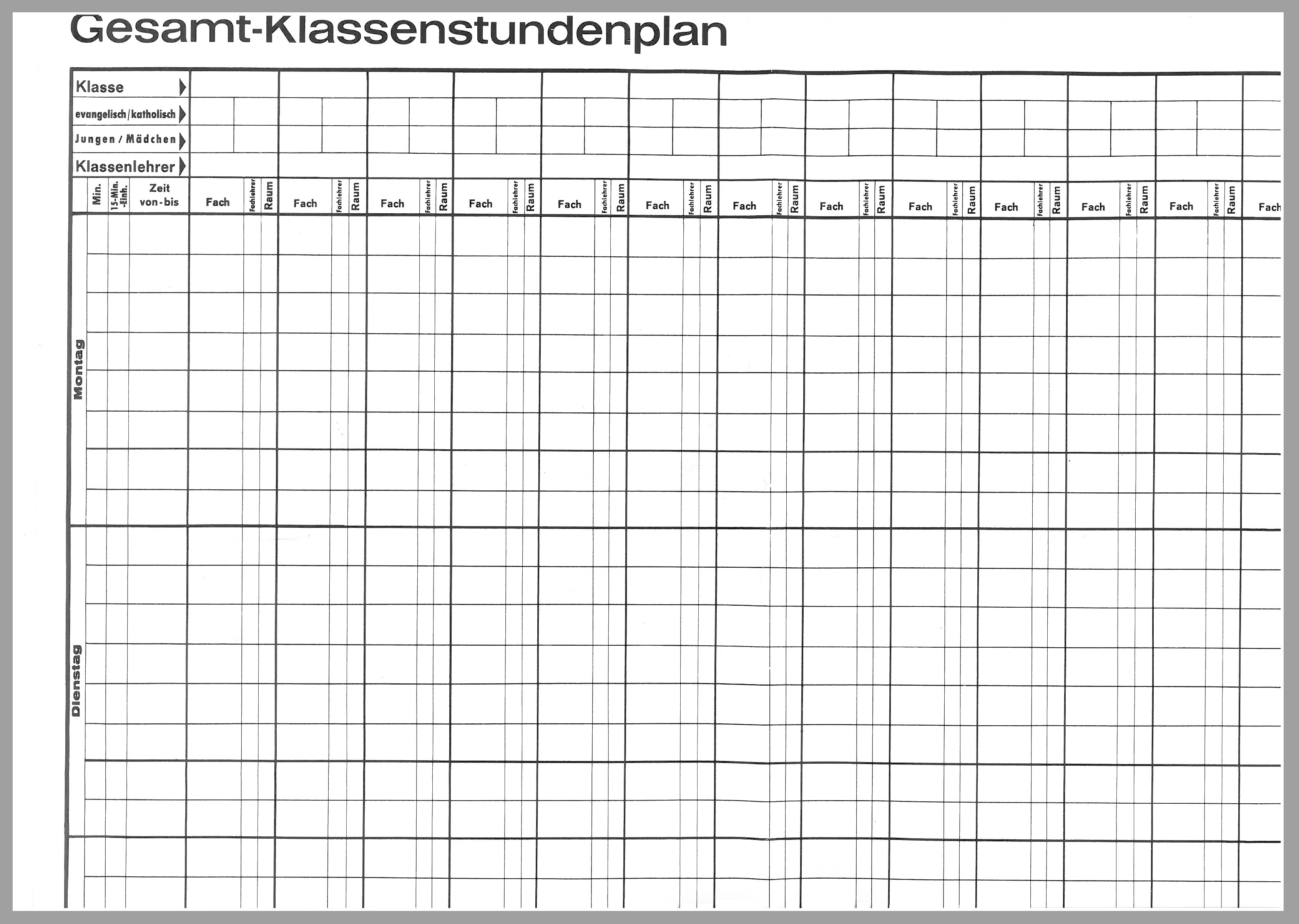 Hauptstundenplan