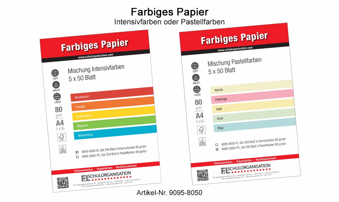 Farbiges Papier