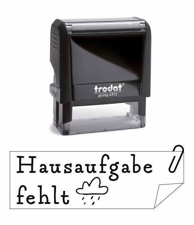 Motivationsstempel Hausaufgabe fehlt